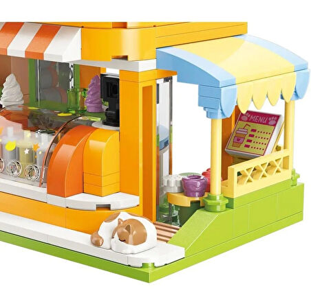 Mikro Blok Meyve Suyu Dükkanı 315 Parça - Lego Setleri - Keeppley Mini Lego - Keeppley Lego - Mikro Bloklar