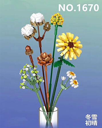 Mikro Blok Sonsuz Çiçekler 2 646 Parça - Lego Setleri - Loz Mini Lego - Çiçek Lego - Loz Lego - Mikro Bloklar