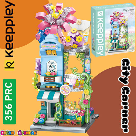 Mikro Blok Çiçek Dükkanı 356 Parça - Lego Setleri - Keeppley Mini Lego - Dükkan Lego - Keeppley Lego - Mikro Bloklar