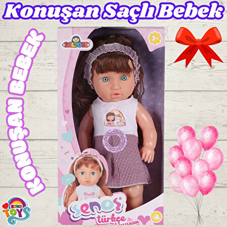 Senoş Saçlı Bebek - Türkçe Konuşan Senoş Et Bebek - Konuşan Bebek - Senoş Bebek - Saçlı Bebek - Bebekli