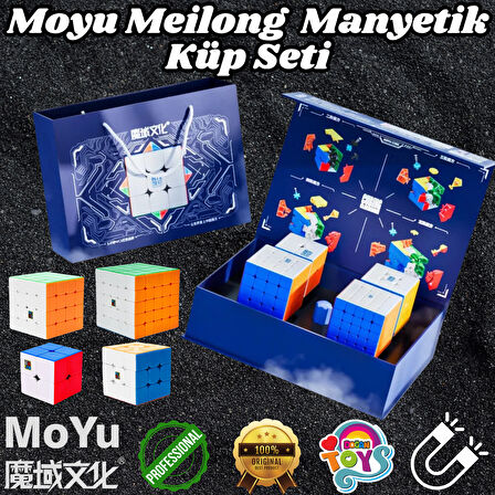 Orijinal MoYu Meilong 2x2 3x3 4x4 5x5 Manyetik Küp Kutulu - Moyu Speed Cube - Moyu Piramit Zeka Küpü - Zeka Küpü