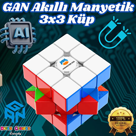 Akıllı GAN Monster Go Standard 3x3 Manyetik Küp - Zeka Küpü - Akıllı Küp - Yapay Zekalı Küp - Akıllı Manyetik