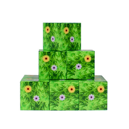 Minecraft Çiçekli Çim Desenli Blok Manyetik Lego Minecraft Manyetik Lego Minecraft Lego Megacraft Lego Seti Megnetic Blocks