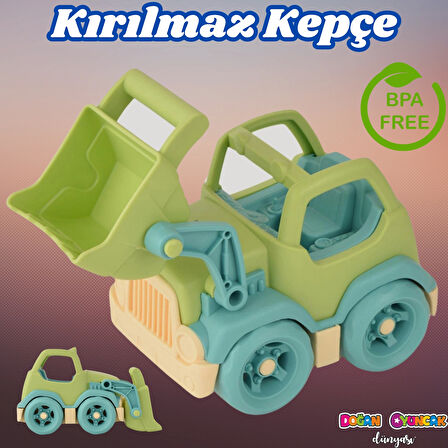 Lüx Yeşil Minik Kepçe - Plastik Kepçe - Kırılmaz Oyuncak - Kırılmaz Kepçe Dozer - Kepçe Dozer Setleri