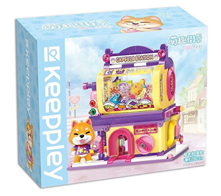 Mikro Blok Shiba Inu Gashapon Machine Kapsül Oyuncak Dükkanı 435 Parça - Lego Setleri - Keeppley Mini Lego - Keeppley Lego - Mikro Bloklar