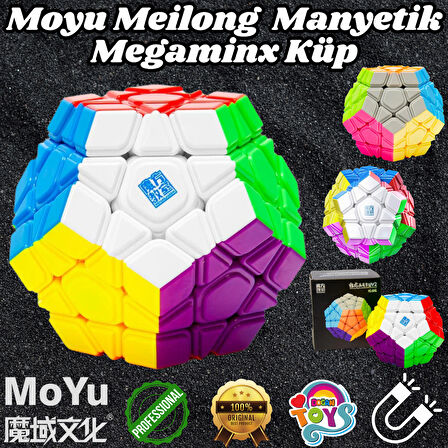 Orijinal MoYu Meilong Megaminx Manyetik Küp - Moyu Speed Cube - Moyu Megaminx Zeka Küpü - Zeka Küpü - Magnetic Cube