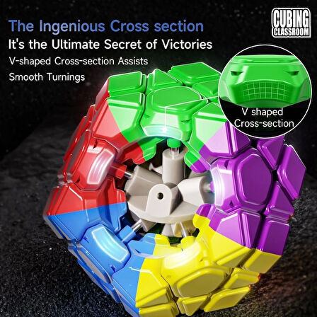 Orijinal MoYu Meilong Megaminx Manyetik Küp - Moyu Speed Cube - Moyu Megaminx Zeka Küpü - Zeka Küpü - Magnetic Cube