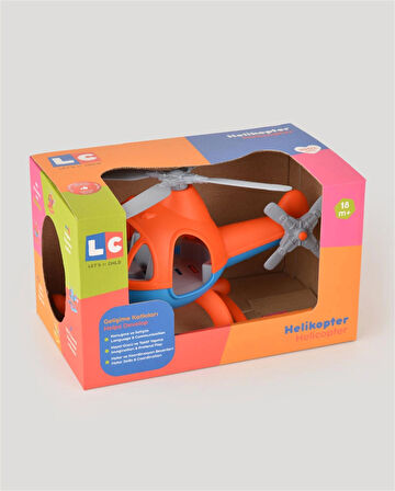 Lüx Turuncu Büyük Helikopter - Plastik Helikopter - Kırılmaz Oyuncak - Kırılmaz Helikopter - Helikopter Oyuncakları - Helikopter Setleri