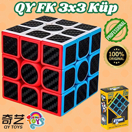 Orijinal QY Fiber Karbon 3x3 Speed Küp - QiYi 3x3 Küp - Akıl Küpü - Orjinal QY Speed Küp - Zeka Küpü