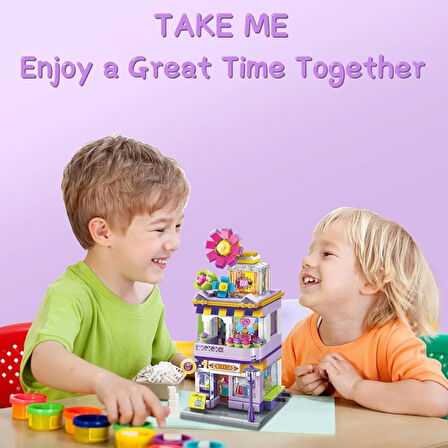 Mikro Blok Parfüm Dükkanı 306 Parça - Lego Setleri - Keeppley Mini Lego - Dükkan Lego - Keeppley Lego - Mikro Bloklar