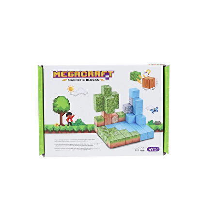 Minecraft Orman Temalı 47 Parça Manyetik Lego Minecraft Manyetik Lego Minecraft Lego Megacraft Lego Seti Megnetic Blocks