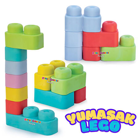 Yumuşak Soft Lego Seti 24 Parça Paketli - Büyük Yumuşak Bloklar - Büyük Soft Lego Oyuncakları - Yumuşak Lego - Soft Lego