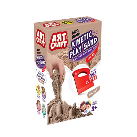 Art Sand Aksesuarlı Natural Oyun Kumu 500 Gr. - Kinetik Kum Seti - Natural Kum - Doğal Kum