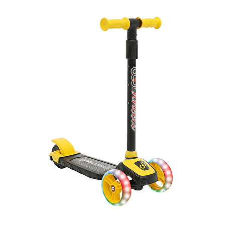 Cool Wheels Sarı Twist Işıklı 3 Tekerlekli Scooter - Işıklı Scooter - CoolWheels Scooter - Çocuk Scooter - İttir Git