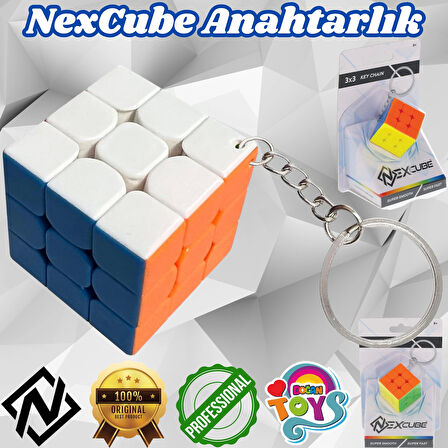 Orijinal NexCube Anahtarlık Küp- Nexcube Speed Cube - NexCube Classic 3x3 Zeka Küpü - Zeka Küpü - Rubik Küp