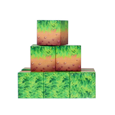 Minecraft Toprak Desenli Blok Manyetik Lego Minecraft Manyetik Lego Minecraft Lego Megacraft Lego Seti Megnetic Blocks