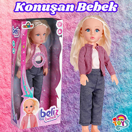 Beliz Bebek - Türkçe Konuşan Beliz Bebek - Konuşan Bebek - Fonsiyonlu Bebek - Mor