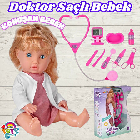 Senoş Doktor Bebek - Türkçe Konuşan Senoş Et Bebek - Konuşan Bebek - Senoş Bebek - Hemşire Et Bebek - Sarışın