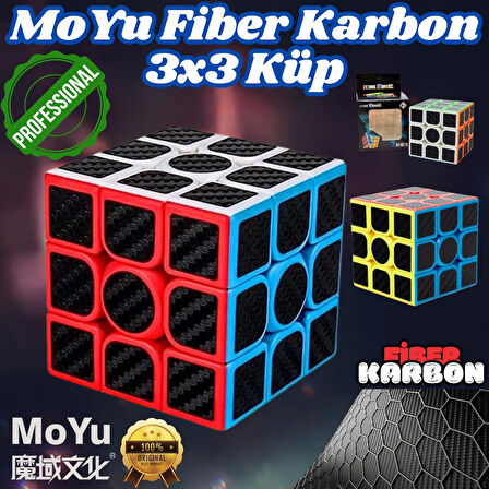 Orijinal MoYu Fiber Karbon 3x3 Küp - Moyu Speed Cube - Moyu Fiber Karbon 3x3 Zeka Küpü - Zeka Küpü - Rubik Küp