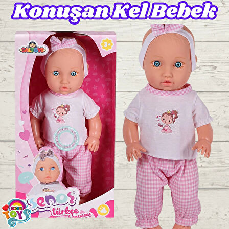 Senoş Kel Bebek - Türkçe Konuşan Senoş Et Bebek - Konuşan Bebek - Senoş Bebek - Pembe