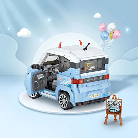Mikro Blok Dondurma Arabası 875 Parça - Lego Setleri - Loz Mini Lego - Araba Lego - Loz Lego - Mikro Bloklar