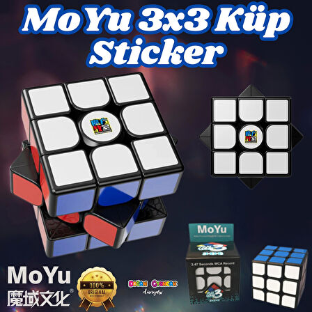 Orijinal MoYu Sticker 3x3 Küp - Moyu Speed Cube - Moyu 3x3 Zeka Küpü - Zeka Küpü - Rubik Küp