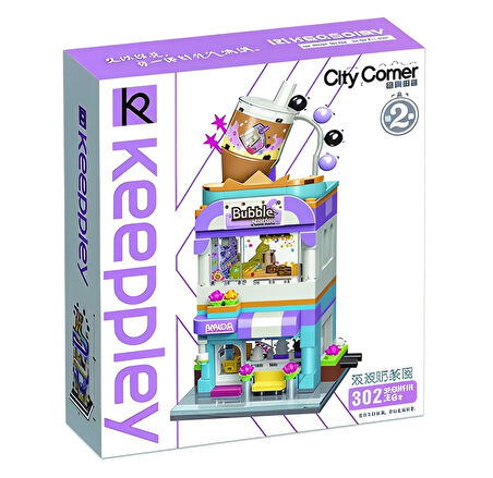 Mikro Blok Bubble Tea Dükkanı 302 Parça - Lego Setleri - Keeppley Mini Lego - Dükkan Lego - Keeppley Lego - Mikro Bloklar
