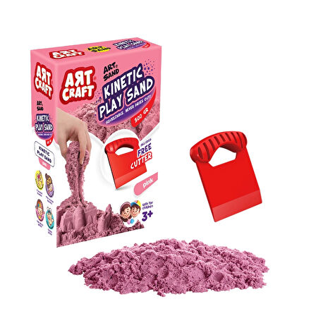 Art Sand Aksesuarlı Pembe Oyun Kumu 500 Gr. - Kinetik Kum Seti - Natural Kum - Doğal Kum