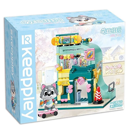 Mikro Blok Kaykay Dükkanı 344 Parça - Lego Setleri - Keeppley Mini Lego - Keeppley Lego - Mikro Bloklar
