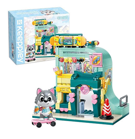 Mikro Blok Kaykay Dükkanı 344 Parça - Lego Setleri - Keeppley Mini Lego - Keeppley Lego - Mikro Bloklar