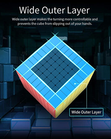 Orijinal MoYu Meilong 8x8 Küp - Moyu Speed Cube - Moyu 8x8 Zeka Küpü - Zeka Küpü - Rubik Küp