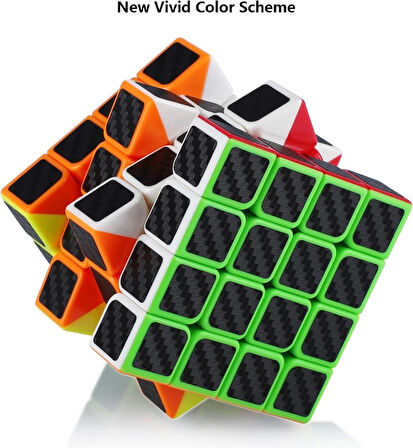 Orijinal MoYu Fiber Karbon 4x4 Küp - Moyu Speed Cube - Moyu Fiber Karbon 4x4 Zeka Küpü - Zeka Küpü - Rubik Küp