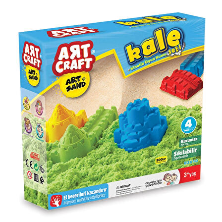 Art Sand Kale Seti 500 Gr. - Oyun Kumu Seti - Kinetik Kum Seti - Natural Kum - Doğal Kum