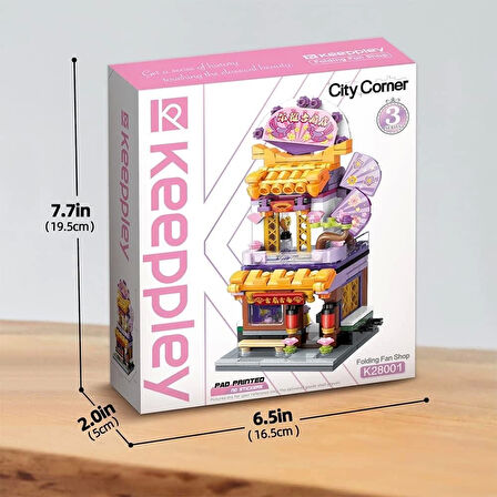 Mikro Blok Yelpaze Dükkanı 294 Parça - Lego Setleri - Keeppley Mini Lego - Dükkan Lego - Keeppley Lego - Mikro Bloklar