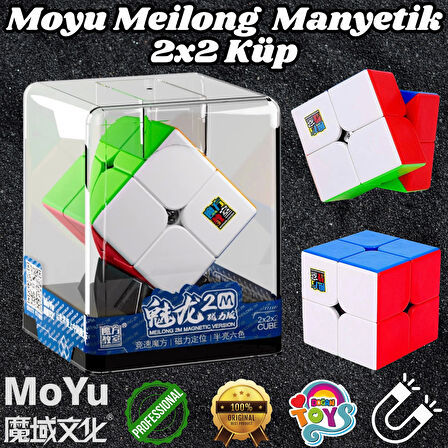 Orijinal MoYu Meilong 2x2 Manyetik Küp Kutulu - Moyu Speed Cube - Moyu 2x2 Zeka Küpü - Zeka Küpü - Magnetic Cube