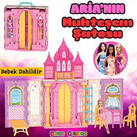 Aria'nın Muhteşem Şatosu - Arianın Şatosu Oyuncak - Barbie Tatil Ev Seti - Barbie Ev Seti - Barbie Şato - Şato Ev Oyuncak Barbie Şato Seti