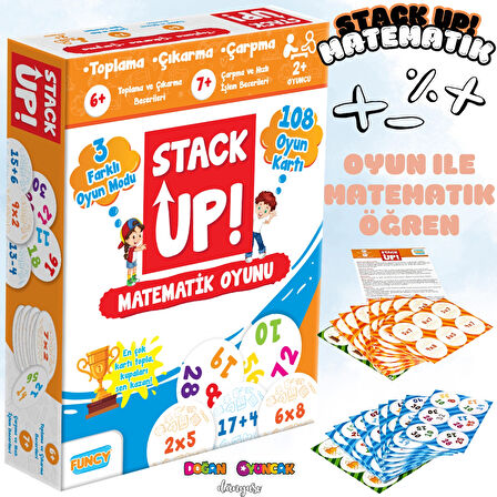 Stack Up Matematik Öğreniyorum! - Matematik Aktivite Oyunu - Matematik Kelime Oyunu - Akıl Oyunu Zeka Oyunu