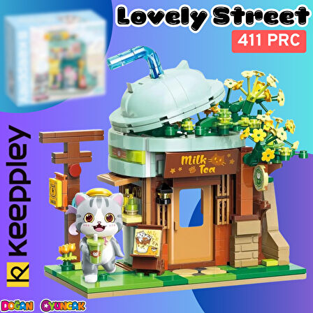 Mikro Blok Sütlü Çay Dükkanı 411 Parça - Lego Setleri - Keeppley Mini Lego - Keeppley Lego - Mikro Bloklar