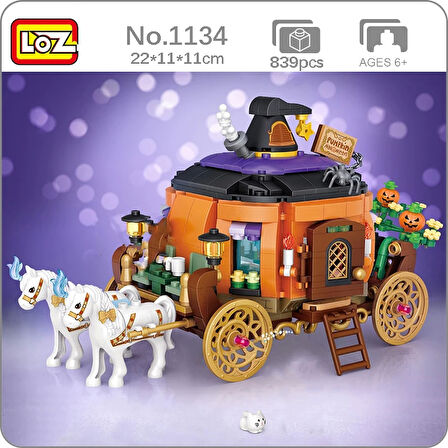 Mikro Blok Balkabağı Arabası 839 Parça - Lego Setleri - Loz Mini Lego - Araba Lego - Loz Lego - Mikro Bloklar