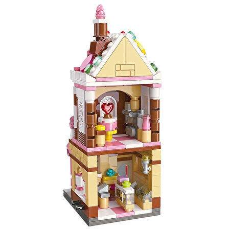 Mikro Blok Pasta Dükkanı 344 Parça - Lego Setleri - Keeppley Mini Lego - Dükkan Lego - Keeppley Lego - Mikro Bloklar