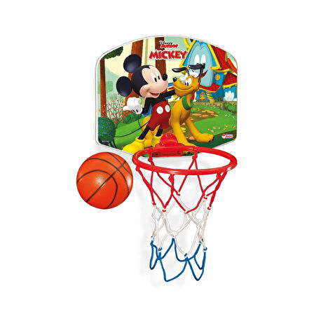 Mickey Mouse Küçük Boy Pota Basketbol Seti - Spor Oyuncakları - Basket Seti