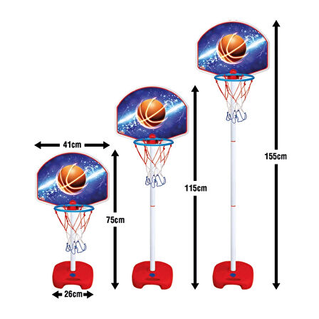 Büyük Ayaklı Basketbol Seti - Spor Oyuncakları - Basketbol Oyuncakları - Basket Seti