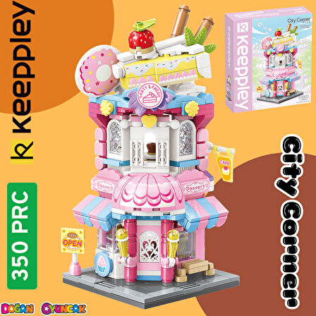 Mikro Blok Kapkek Dükkanı 350 Parça - Lego Setleri - Keeppley Mini Lego - Cup Cake Lego - Keeppley Lego - Mikro Bloklar