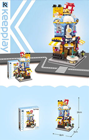 Mikro Blok Hediye Dükkanı 389 Parça - Lego Setleri - Keeppley Mini Lego - Dükkan Lego - KeeppleyLego - Mikro Bloklar