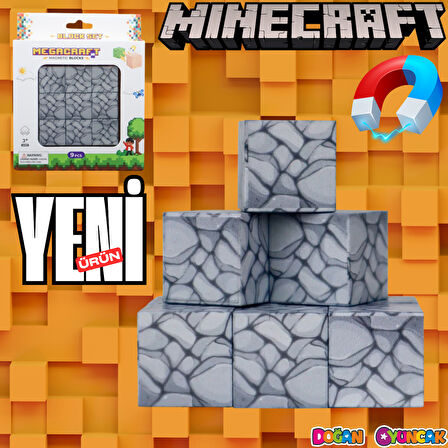 Minecraft Taş Desenli Blok Manyetik Lego Minecraft Manyetik Lego Minecraft Lego Megacraft Lego Seti Megnetic Blocks