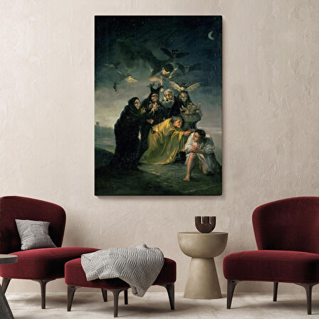 Madrid İspanya Lázaro Galdiano Müzesindeki Francisco Goya⁣'nın Büyü Tablosu-6252