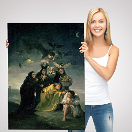 Madrid İspanya Lázaro Galdiano Müzesindeki Francisco Goya⁣'nın Büyü Tablosu-6252