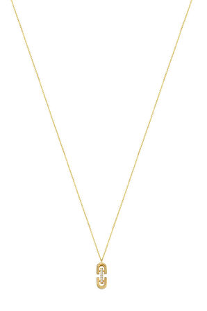 Cebeci 14 Ayar Ataç Altın Taşlı Kolye