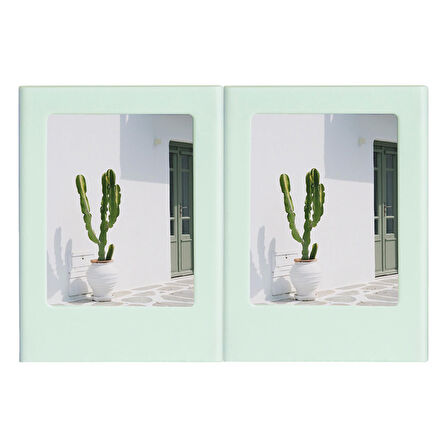 Instax mini 12 Yeşil Deri Kılıf Laporta Deri Albüm ve Fotoğraf Çerçeveleri Aksesuar Seti