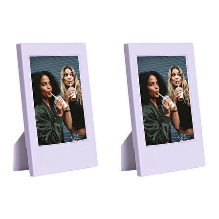 Instax mini 12 Lila Slikon Kılıf Mini 28'li Albüm ve Fotoğraf Çerçeveleri Aksesuar Seti